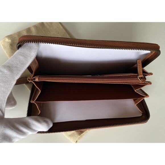 New Gucci GG NY Yankees Zip Around Fabric Wallet Beige Made in Italy - Picture 7 of 12